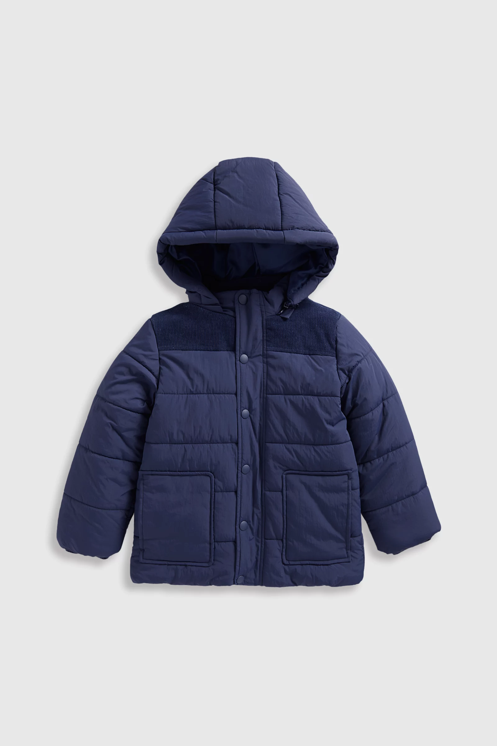 Navy blue long padded coat on sale