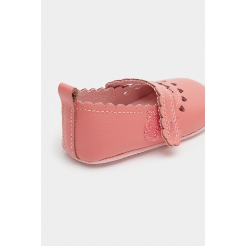 Buy Pink Leather Pram Shoes online Mothercare UAE