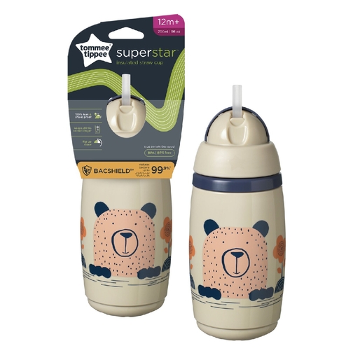 Tommee Tippee Superstar Insulated Flip Top Straw Sippy Cup 18m