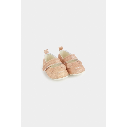 Pink and store gold baby shoes