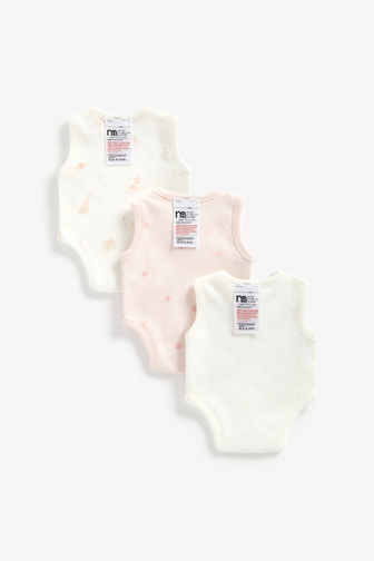 Buy Pink Premature Baby Bodysuits 3 Pack online Mothercare UAE