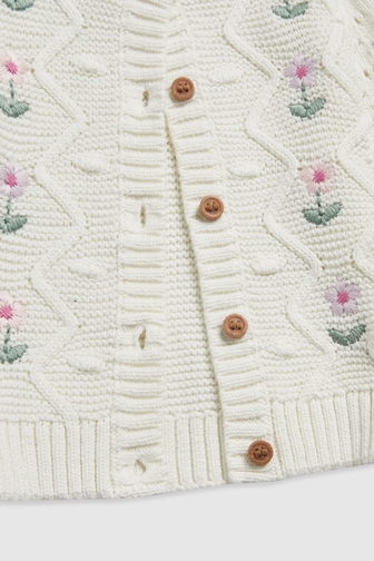 Buy White Flower Cardigan online Mothercare UAE