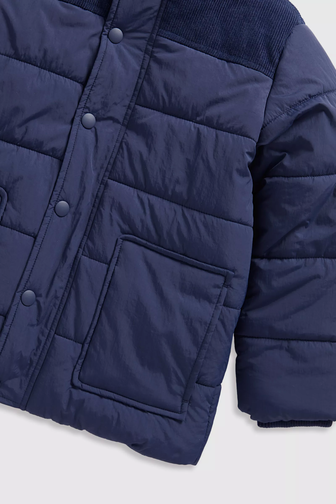 Navy blue long puffer coat online