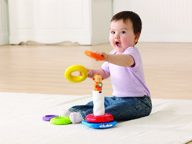 Vtech stack hot sale and discover rings